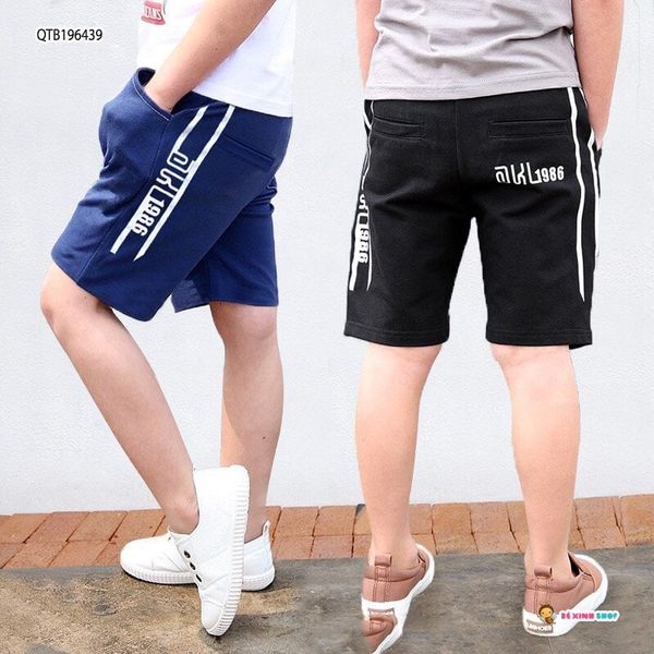 [XẢ KHO] Quần lửng da cá in sườn dễ thương cho bé trai QTB196439