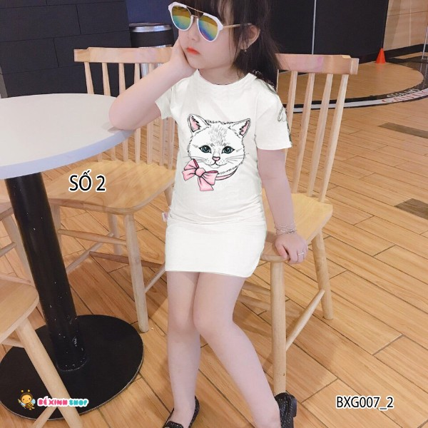 [XẢ KHO] Đầm body in hình dễ thương cho bé gái BXG007