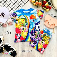 [XẢ KHO] Bộ thun lạnh 3D dễ thương cho bé gái BGB119554