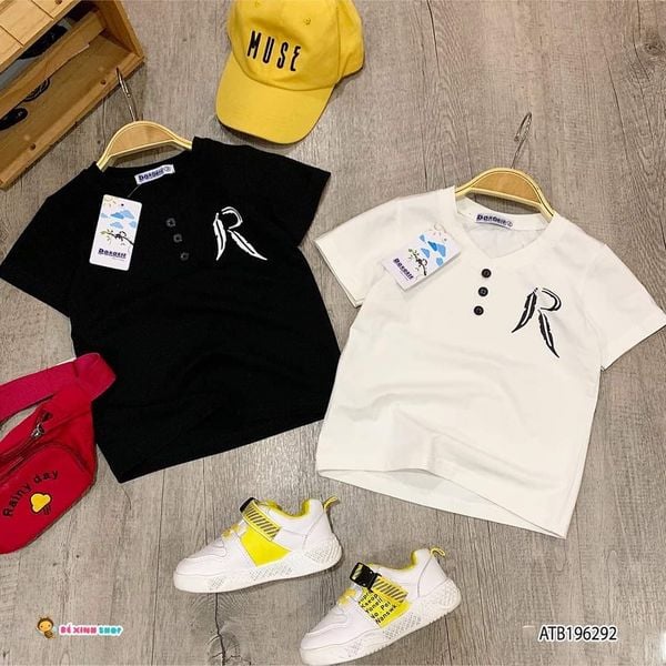 [XẢ KHO] Áo thun nút chữ R dễ thương cho bé trai ATB196292