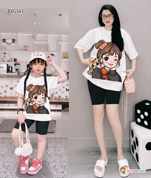 [MẸ & BÉ] Bộ Lửng In 3D Dễ Thương Cho Bé Gái BXG543