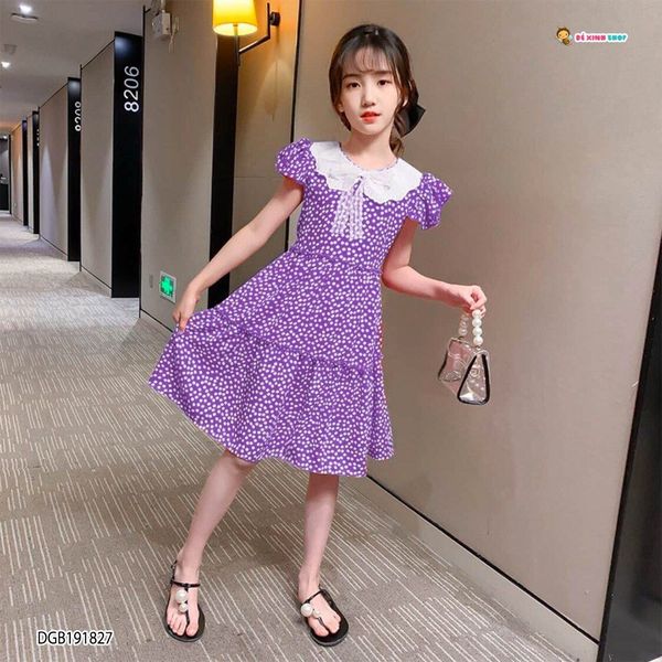 [XẢ KHO] Đầm bi cổ sen DGB191826