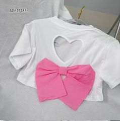 Áo croptop nơ sau dễ thương cho bé gái phối đồ AGB17483