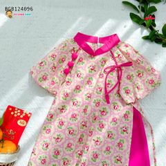 Set áo dài Azuri kết nơ dễ thương cho bé gái BGB124095