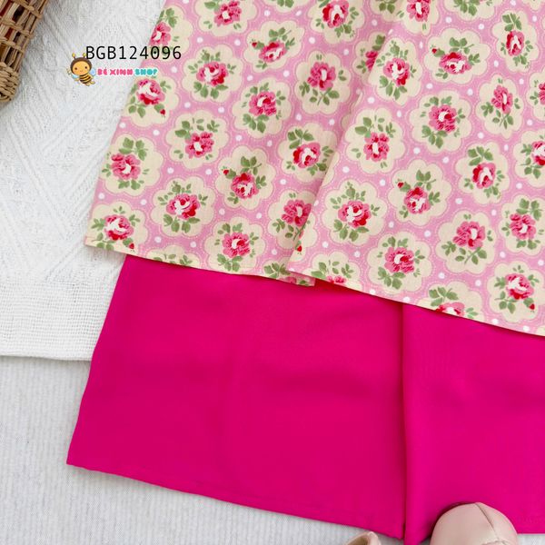 Set áo dài Azuri kết nơ dễ thương cho bé gái BGB124095