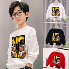 Áo dài tay thu đông in hình 3D dễ thương cho bé trai BXG1068