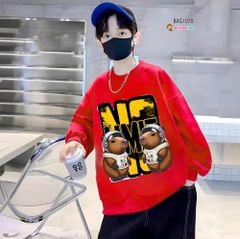 Áo dài tay thu đông in hình 3D dễ thương cho bé trai BXG1068