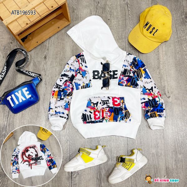 [XẢ KHO] Áo Hoodie phối 3D dễ thương cho bé trai & bé gái ATB196593