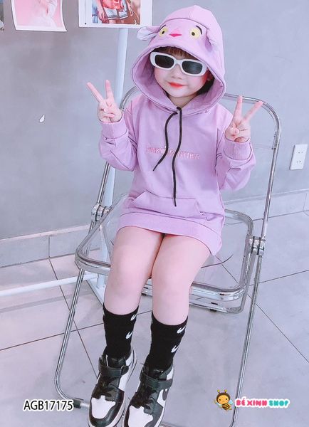 Áo Hoodie nón thú dễ thương cho bé gái AGB17173