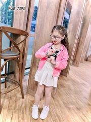 Áo khoát in gấu dễ thương cho bé gái KGB17393