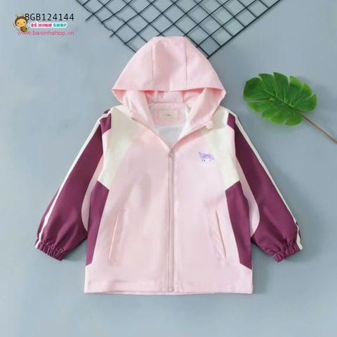 Áo khoác gió phối màu (25 - 40 kg) dễ thương cho bé gái BGB124144