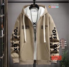 Áo khoác da cá thể  thao OFF dễ thương cho bé trai BTB28564 (PHOM RỘNG CHO BÉ 28-60KG)