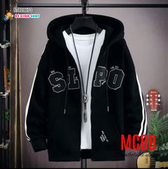 Áo  khoác SLPO thể thao phối sọc dễ thương cho bé trai BTB28669 (PHOM RỘNG CHO BÉ 28-60KG)