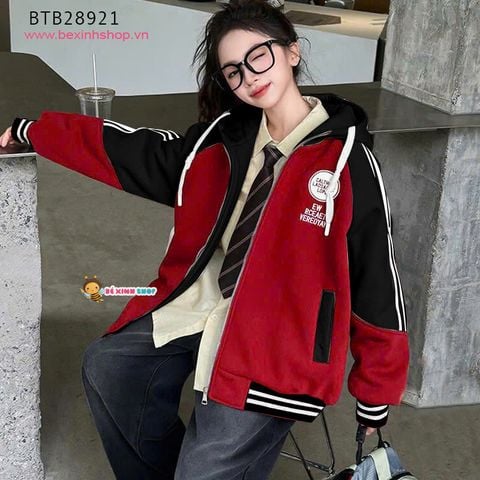 Áo khoác thun da cá phối màu thể thao dễ thương cho bé trai và bé gái BTB28921