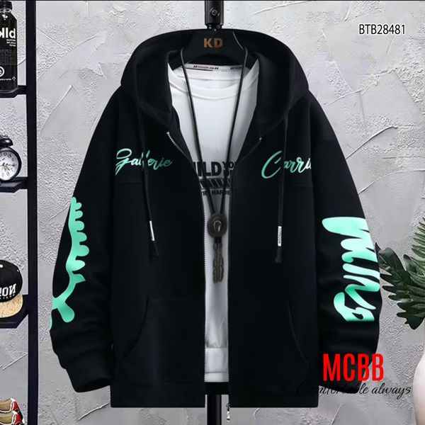 Áo khoát da cá in chữ dễ thương cho bé trai BTB28481