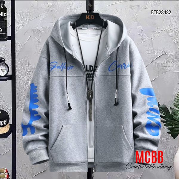 Áo khoát da cá in chữ dễ thương cho bé trai BTB28481