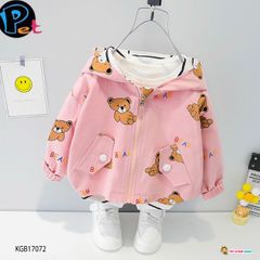 [XẢ KHO] Áo khoát gấu toàn thân dễ thương cho bé gái KGB17070