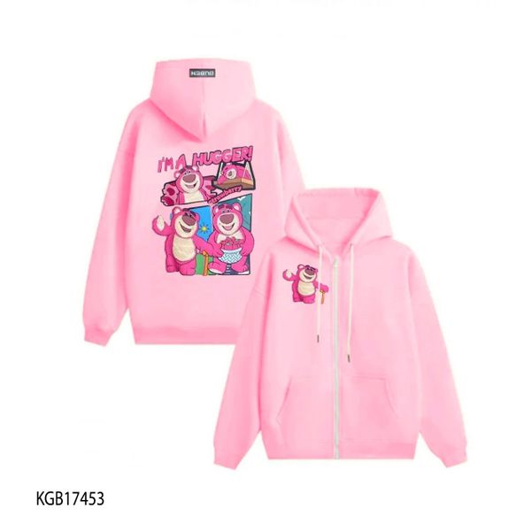 Áo khoát gấu dâu HUGGER dễ thương cho bé gái KGB17453