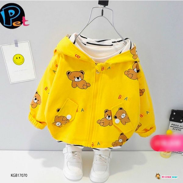 [XẢ KHO] Áo khoát gấu toàn thân dễ thương cho bé gái KGB17070