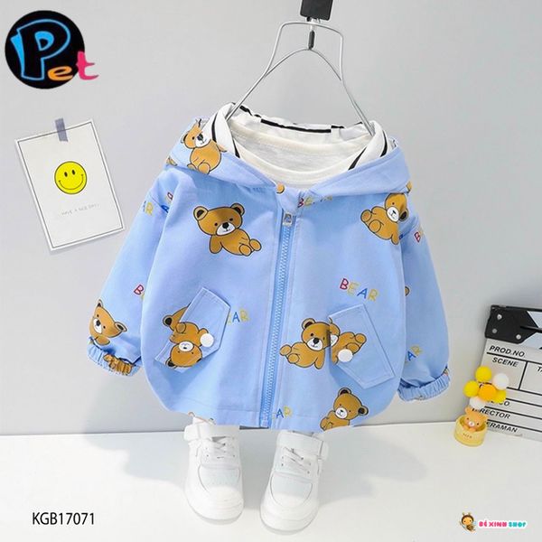 [XẢ KHO] Áo khoát gấu toàn thân dễ thương cho bé gái KGB17070