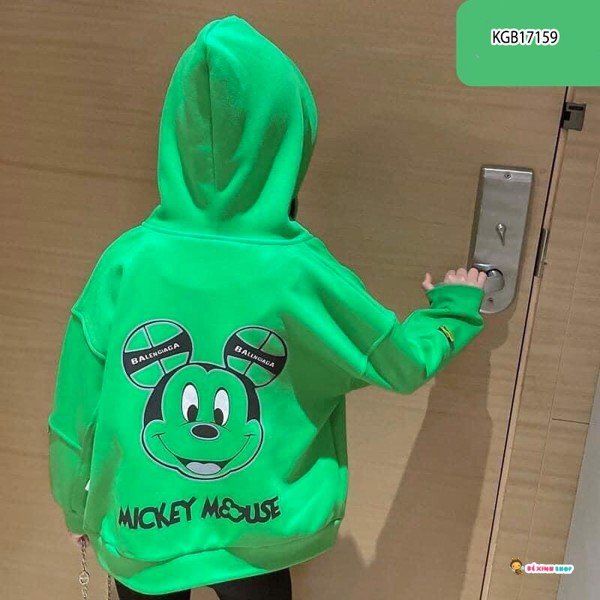 Áo khoát nón Mặt cười Mickey dễ thương cho bé gái KGB17157