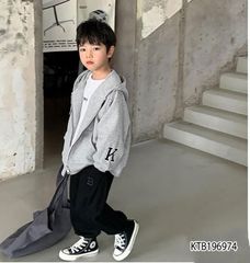 Áo khoát nón chữ K dễ thương cho bé trai  KTB196973