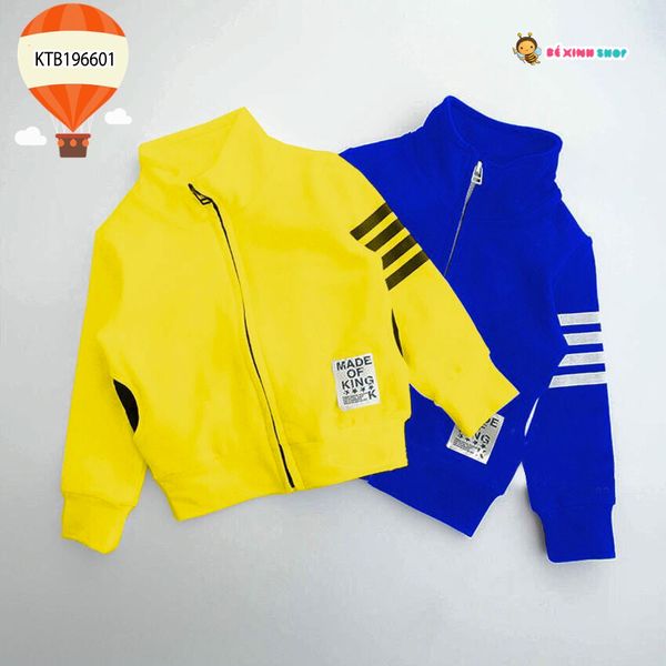 [XẢ KHO] Áo khoát thể thao phối sọc dễ thương cho bé trai & bé gái KTB196599