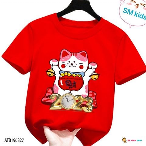 Áo thun Gia Đình Tết in Mèo cho bé trai & bé gái dịp Tết. ATB196826