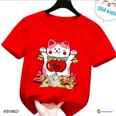 Áo thun Gia Đình Tết in Mèo cho bé trai & bé gái dịp Tết. ATB196826