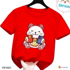 Áo thun Gia Đình Tết in Mèo cho bé trai & bé gái dịp Tết. ATB196826