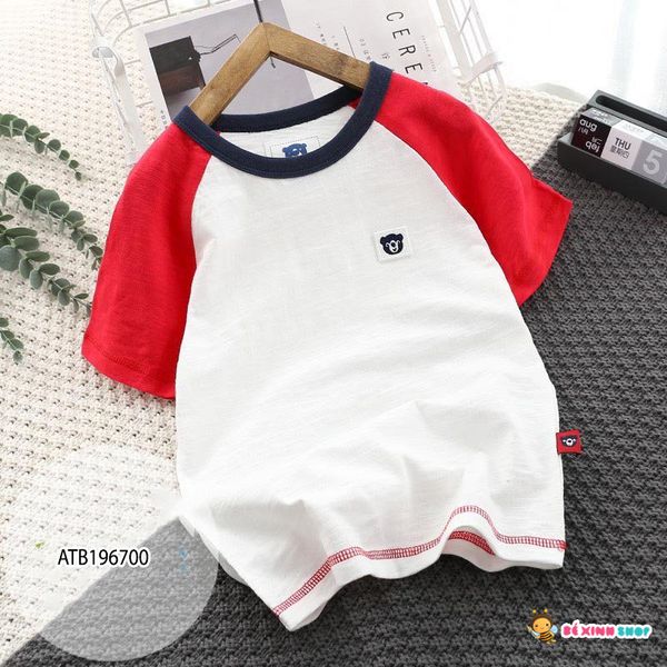 Áo thun raplang thêu Gấu dễ thương cho bé trai ATB196699