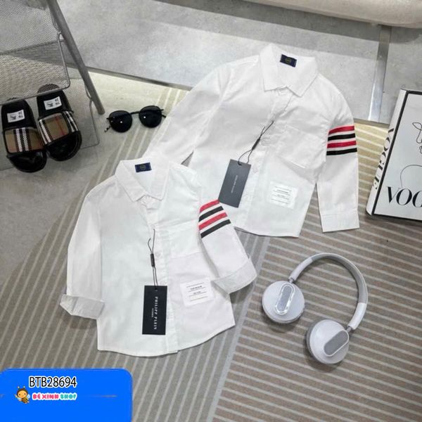 Áo sơ mi tay dài phối sọc phối sọc màu dễ thương cho bé trai BTB28694