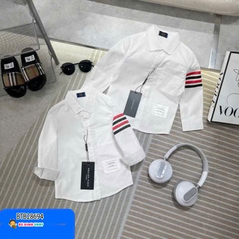 Áo sơ mi tay dài phối sọc phối sọc màu dễ thương cho bé trai BTB28694