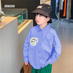 [XẢ KHO] Áo sơ mi dài tay mặt cười dễ thương cho bé trai phối đồ ATB196901