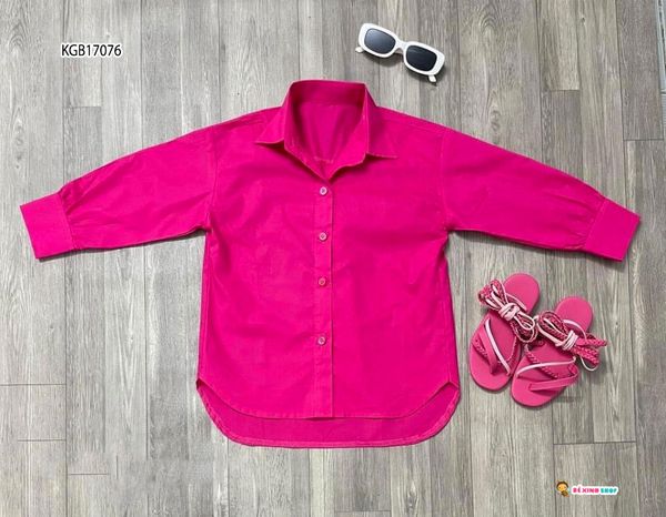 [XẢ KHO] Áo sơ mi dài tay dễ thương cho bé gái KGB17076