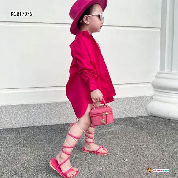 [XẢ KHO] Áo sơ mi dài tay dễ thương cho bé gái KGB17076