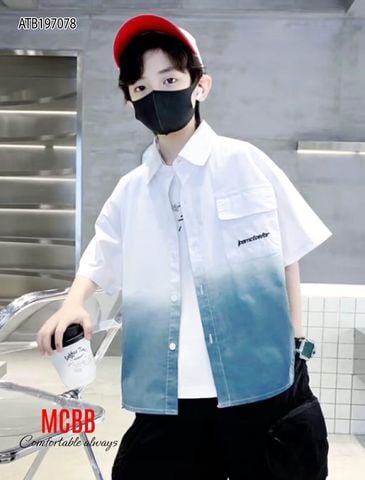 Áo sơ mi loang màu dễ thương cho bé trai ATB197078