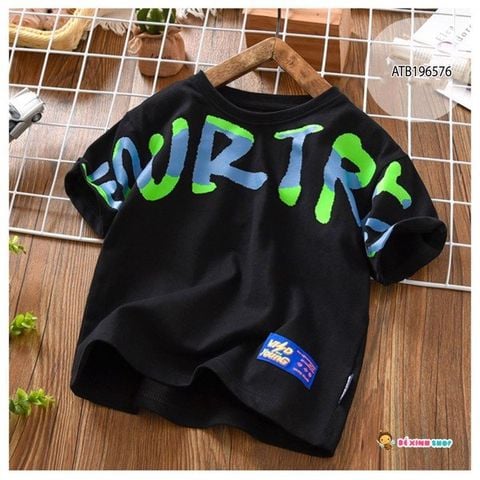 [XẢ KHO] Áo thun in chữ nối tay dễ thương cho bé trai ATB196575