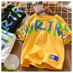 [XẢ KHO] Áo thun in chữ nối tay dễ thương cho bé trai ATB196575