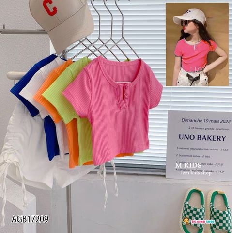 [XẢ KHO]Áo thun gân dễ thương cho bé gái AGB17209