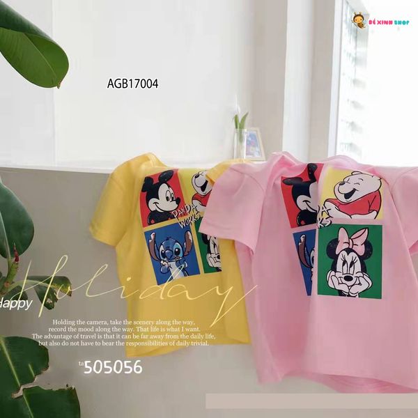 Áo thun hoạt hình dễ thương cho bé gái AGB17004