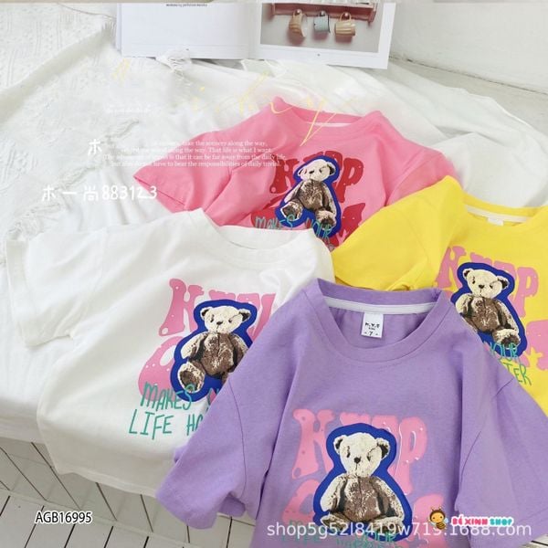 Áo thun in gấu dễ thương cho bé gái AGB16995