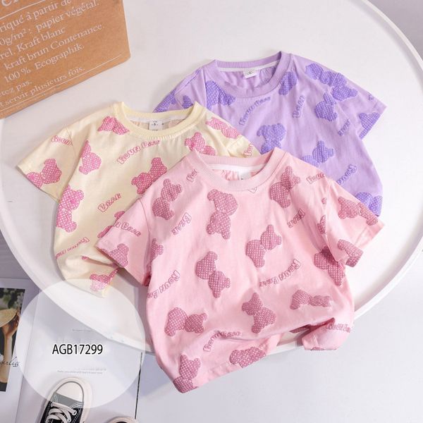 Áo thun gấu dễ thương cho bé gái AGB17299