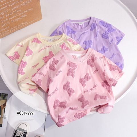 Áo thun gấu dễ thương cho bé gái AGB17299