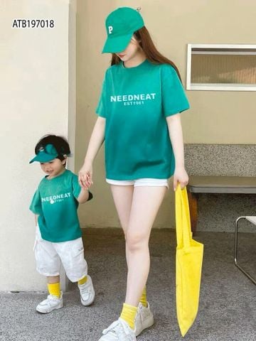 Áo thun in loang NEEDHEAT dễ thương cho bé gái, bé trai & mẹ ATB197018