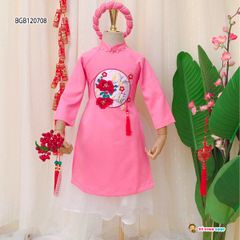 [XẢ KHO] Áo dài cách tân thêu HOA dễ thương cho bé gái (KHÔNG KÈM MẤN) BGB120706