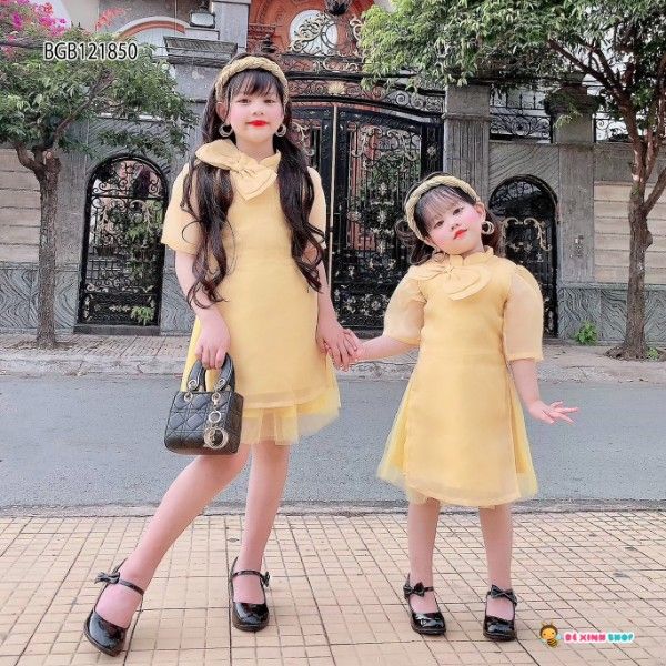 Áo dài cách tân (KHÔNG KÈM MẤN) dễ thương cho bé gái BGB121849