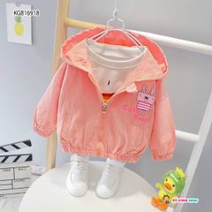 [XẢ KHO] Áo khoác nón in cún chữ dễ thương cho bé gái KGB16916