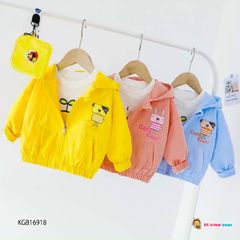 [XẢ KHO] Áo khoác nón in cún chữ dễ thương cho bé gái KGB16916