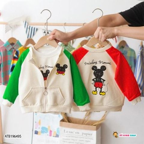 [XẢ KHO] Áo khoát phối màu MICKEY dễ thương cho bé ATB196494